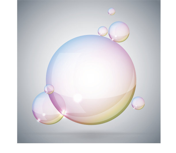 灰色背景上的肥皂泡图片下载