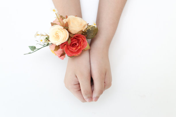 花在手腕上签字图片下载