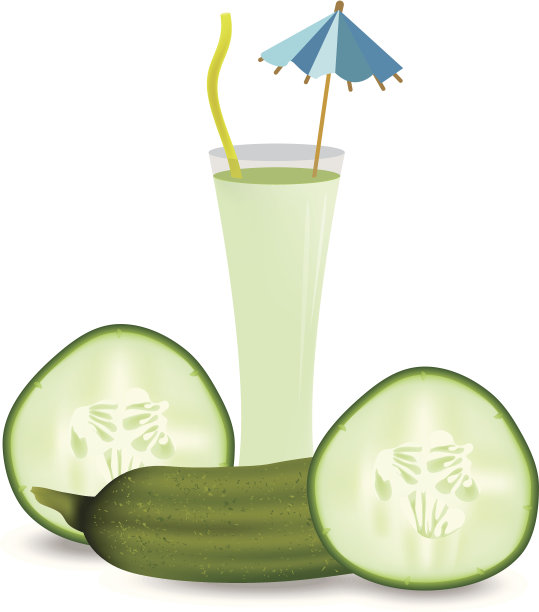 鲜汁背景黄瓜素材图片