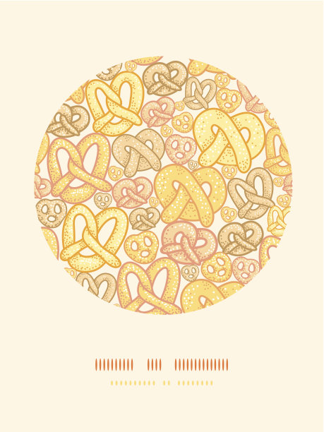 椒盐卷饼圆装饰图案背景图片下载