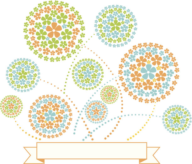 花卉烟花插图图片下载