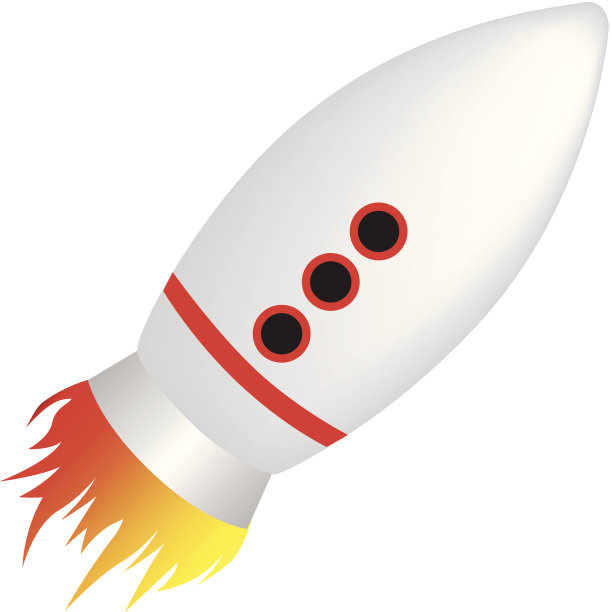 卡通风格的儿童火箭玩具图片下载