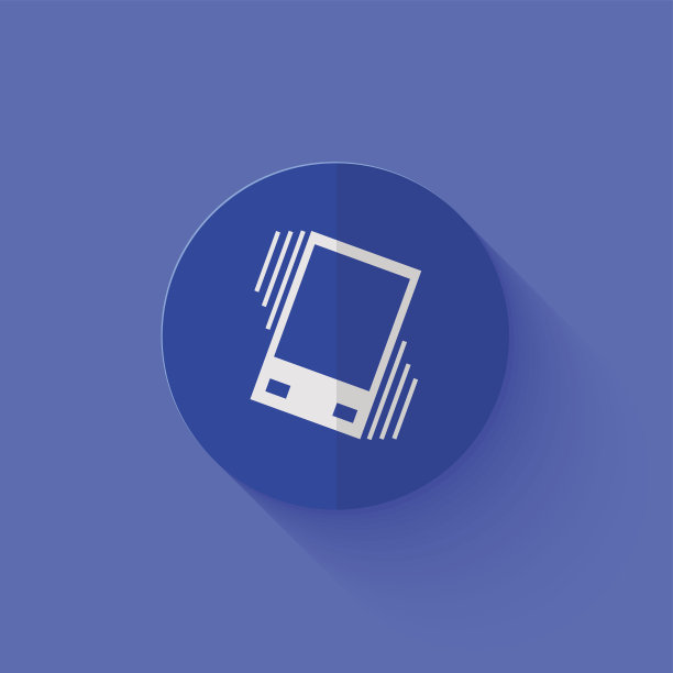 向量现代平面蓝色圆形图标。图片下载