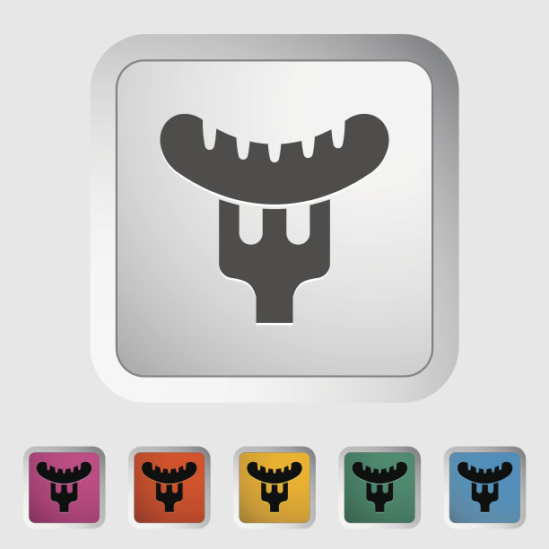 叉子上的香肠图片下载