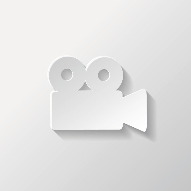 视频摄像头的网页图标。电影的象征。图片下载