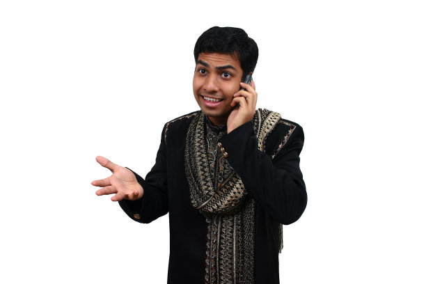 印度人在电话3中通话图片下载