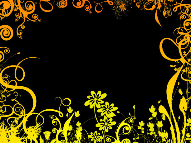 五颜六色的树叶边境图片下载