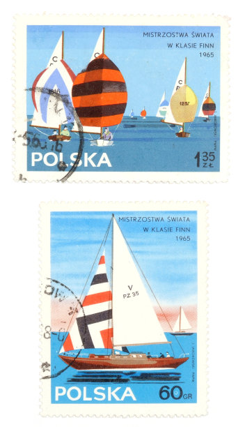 帆船-旧邮票图片下载