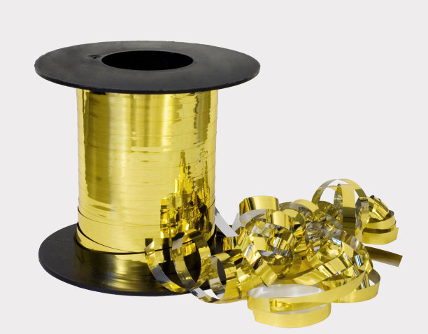 卷曲的金色缎带卷轴图片下载