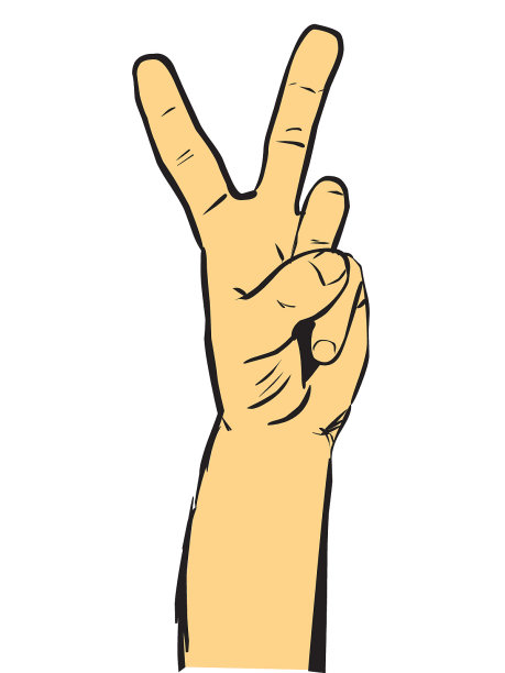 胜利的手图片下载