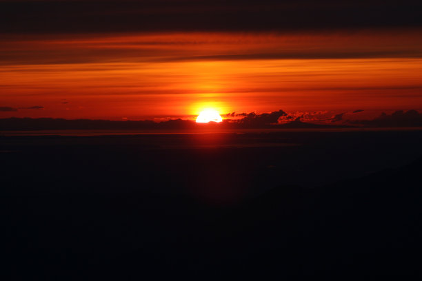 贝克山的日落图片下载
