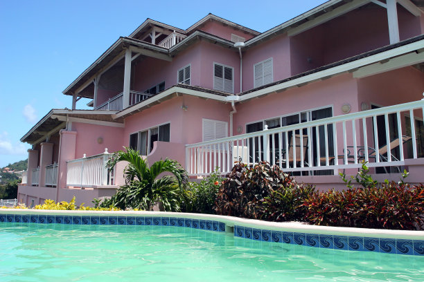 加勒比粉红色的酒店图片下载