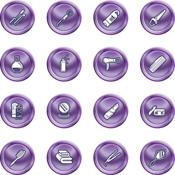 美容产品图标套装图片下载