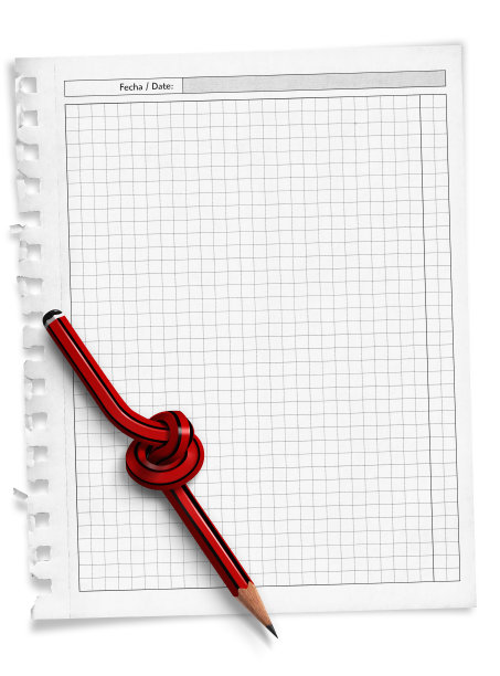 扭曲的铅笔和纸图片下载