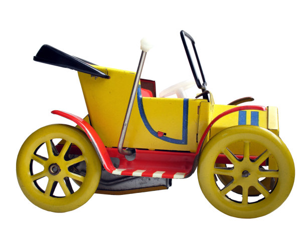 旧玩具铁板车图片下载