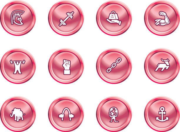 强度概念图标集图片下载