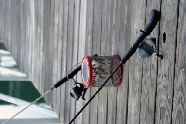 码头上的鱼竿图片下载