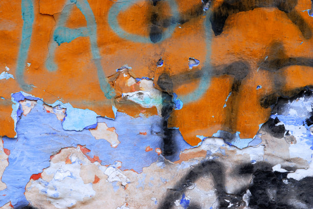 墙上的彩色涂鸦图片下载