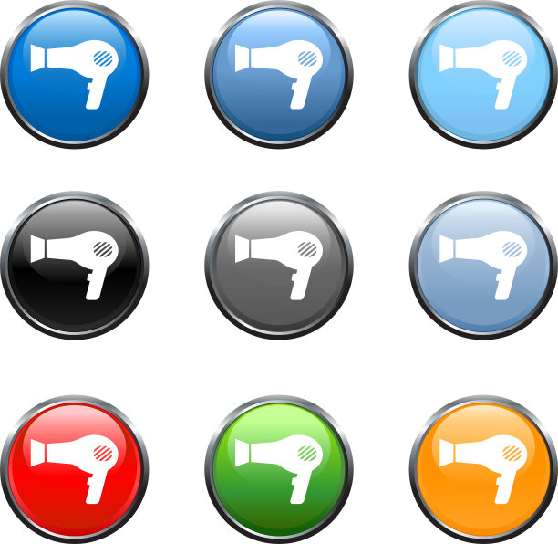 粉丝版税免费矢量艺术在九种颜色图片下载