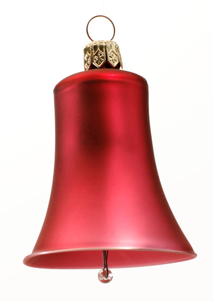 圣诞装饰-白色背景上的铃铛图片下载