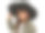 小女孩戴着大帽子图片下载