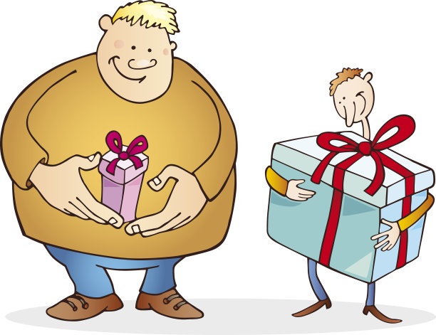 又大又瘦，带礼物的男人图片下载