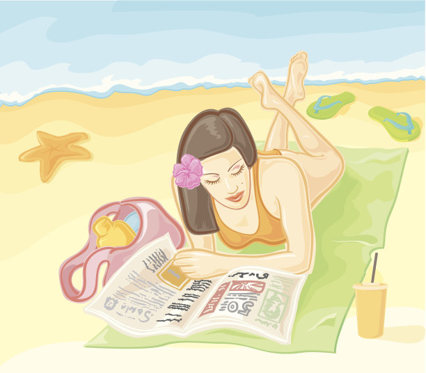 在海滩上图片下载