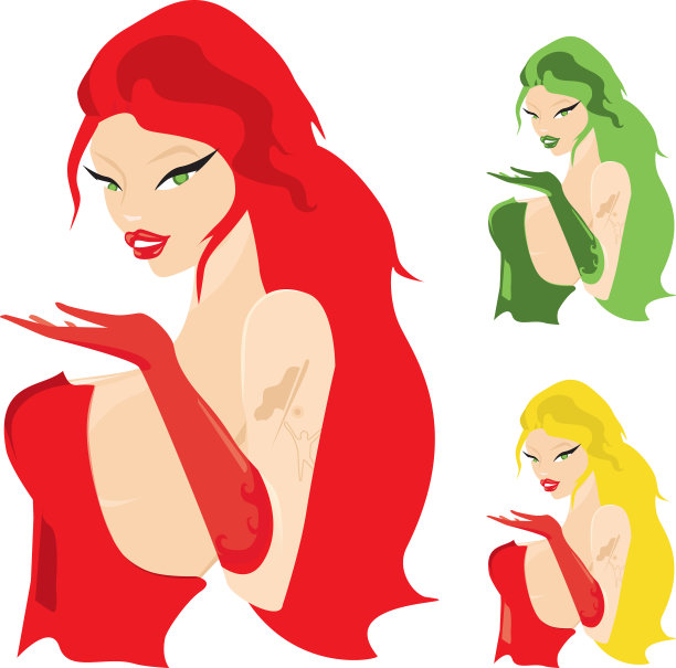 飞吻美女图片下载