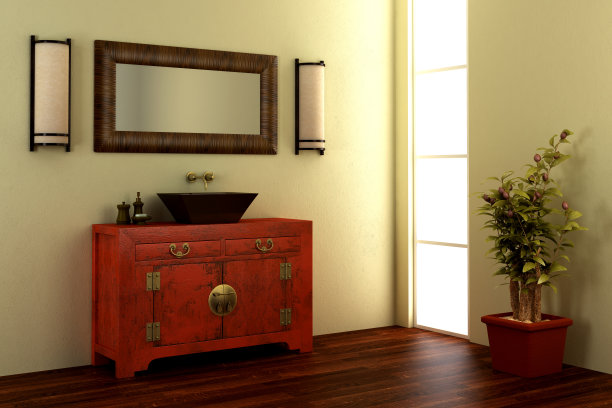 中式浴室内饰图片下载