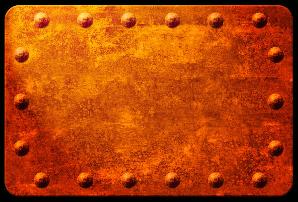生锈的牌匾与铆钉图片下载