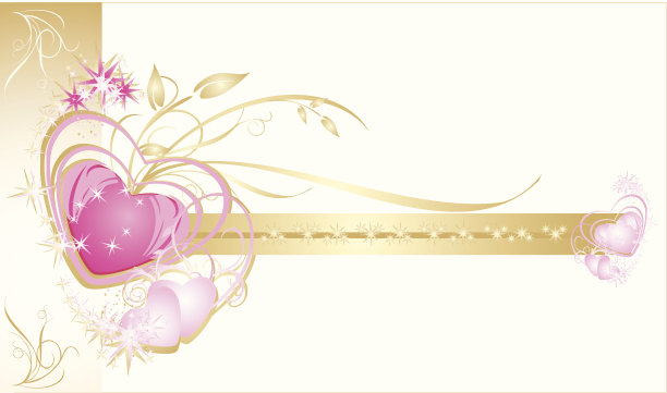 的心。装饰框架的婚礼贺卡图片下载