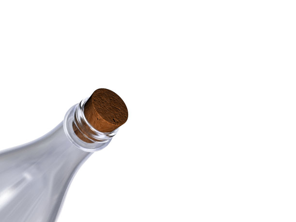 空瓶，瓶盖倾斜图片下载