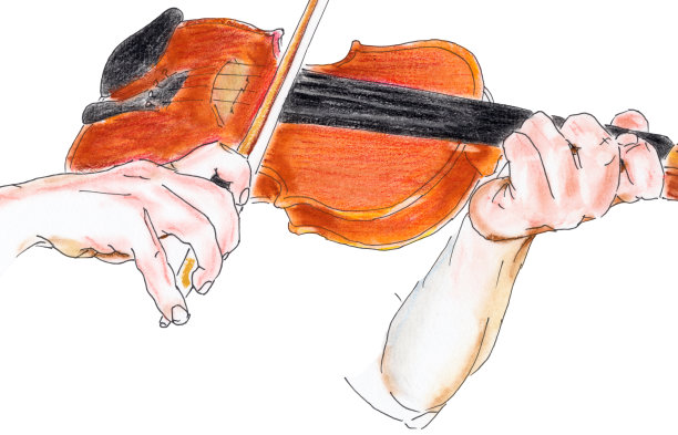 人类手拉小提琴图片下载