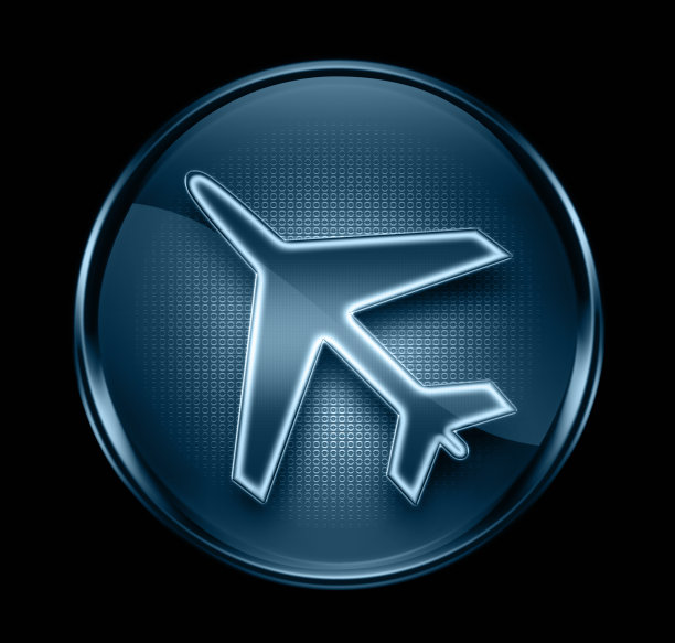 信息图标为深蓝色，孤立在黑色背景上。图片下载