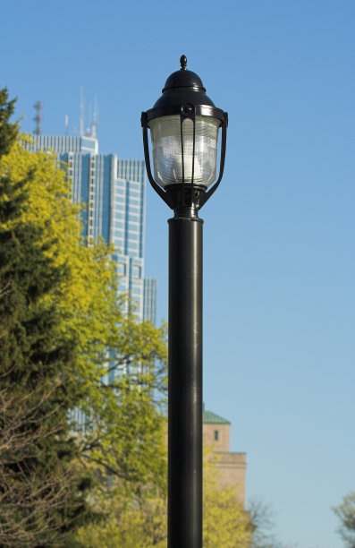 公园灯柱图片下载