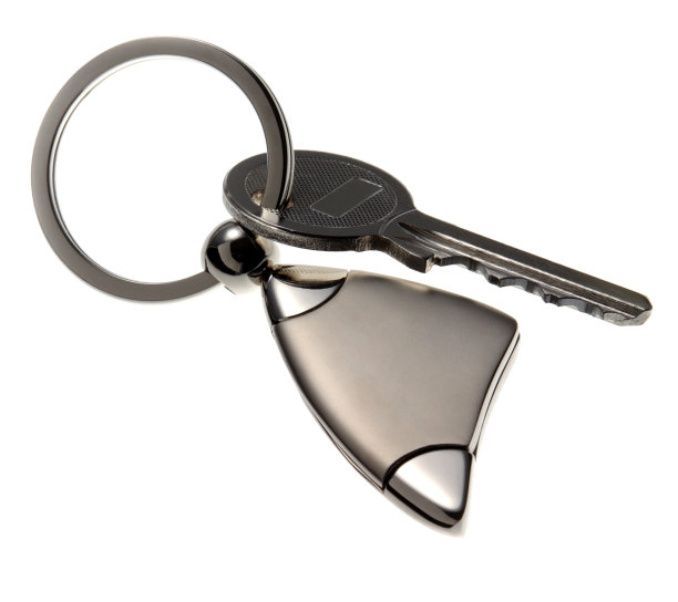 密钥与密钥环隔离在白色背景上图片下载