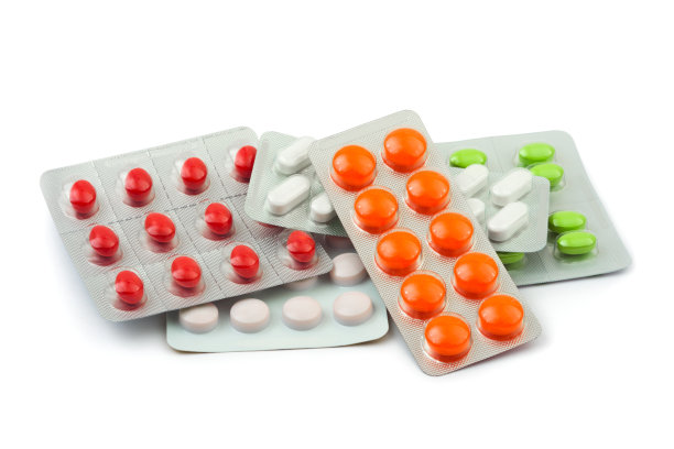 不同颜色的药丸包装图片下载