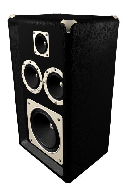 白色背景上的3d扬声器图片下载