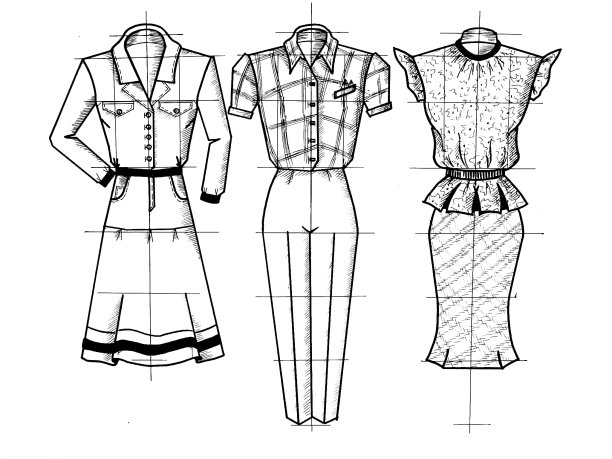 三幅衣服图图片下载