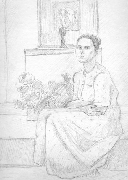 坐着的女人。图片下载