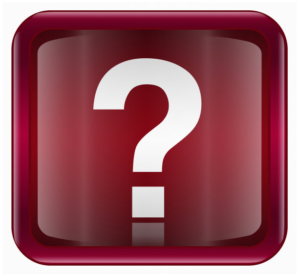 问题符号图标红色，孤立在白色背景图片下载