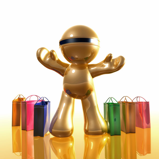 购物后的3d小图标图片下载