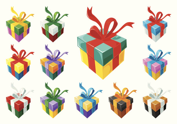 礼品盒套图片下载