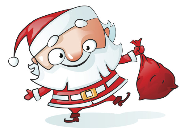 有趣的圣诞老人向量图片下载