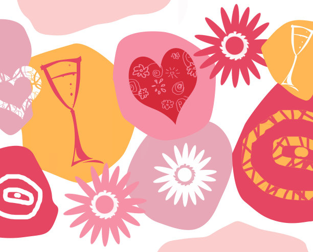 当代浪漫卡片设计图片下载