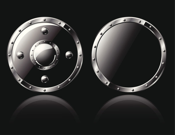 两个钢盾图片下载