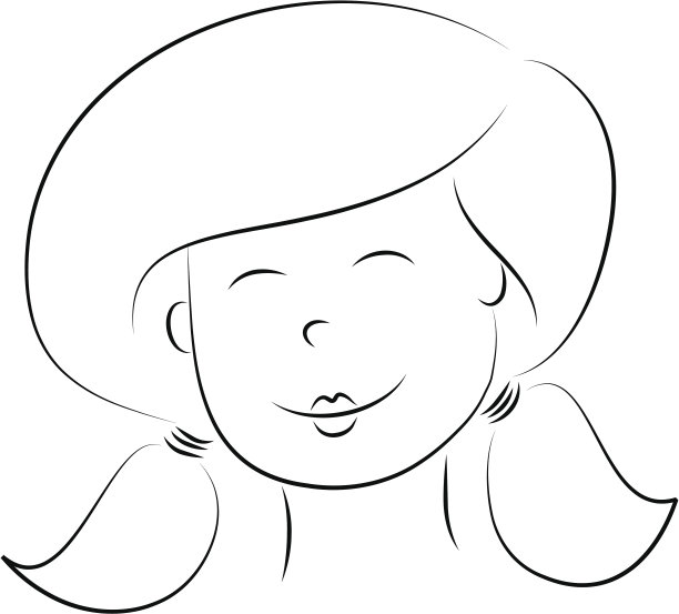 快乐的辫子的女孩图片下载