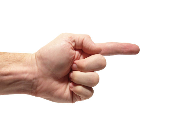 手指向右(带有剪切路径)图片下载