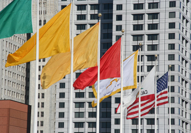 旗帜在旧金山图片下载