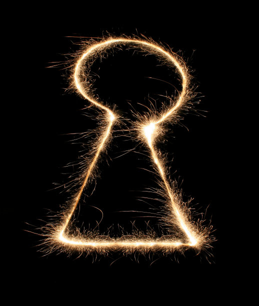 钥匙孔烟花假期图片下载